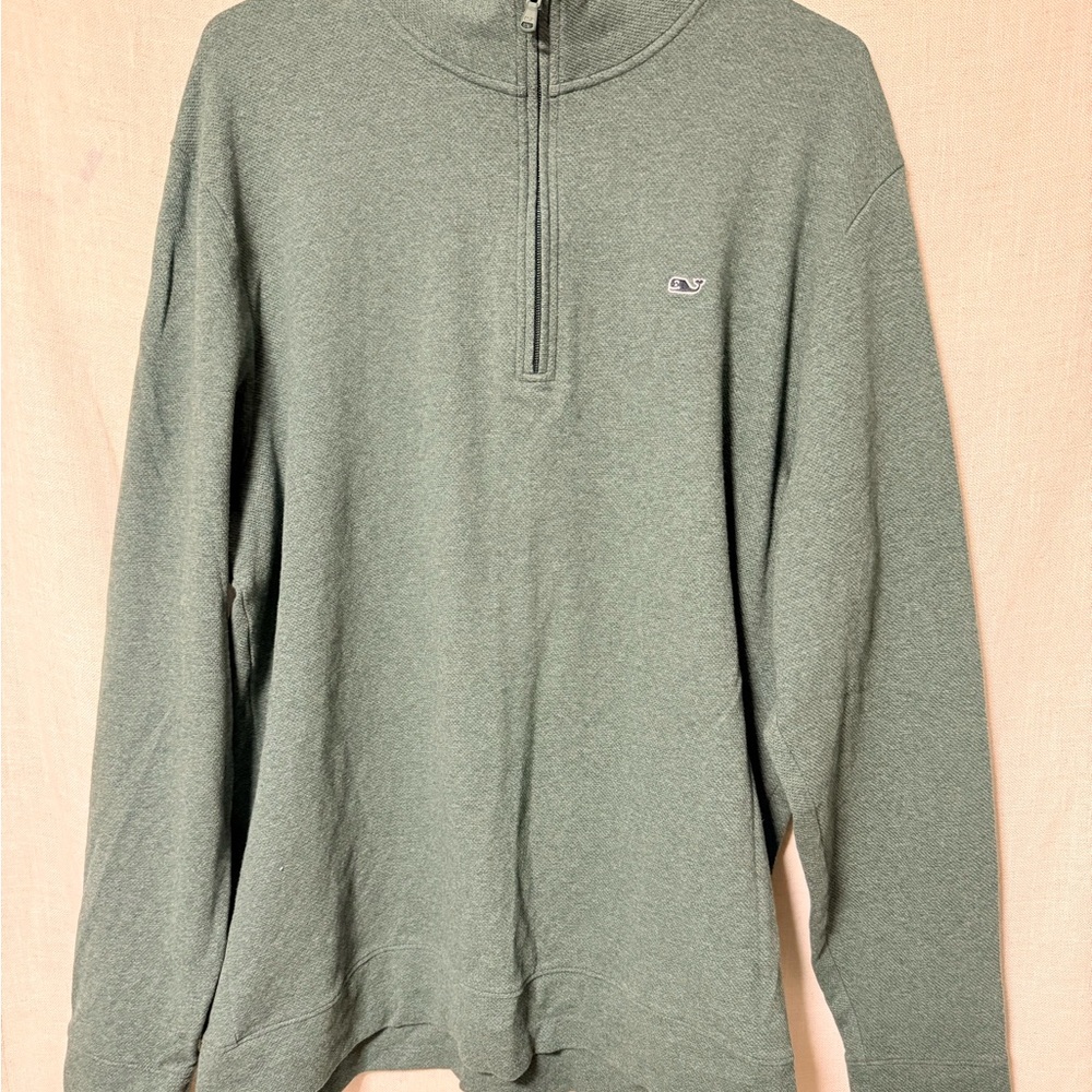 Men's Green Half-Zip Sweater